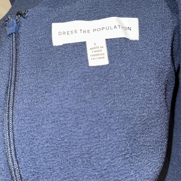 NWOT Dress The Population Midnight Blue Monroe Side Slit Gown sz L - Picture 8 of 9